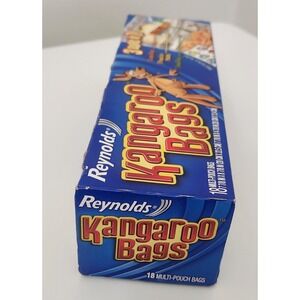 Vintage 2005 Reynolds Kangaroo Bags 3in1 Lunch Storage Pouch 18 ct Discontinued‎
